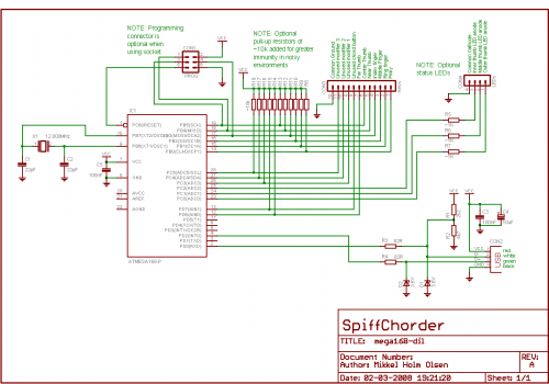 SpiffChorder hardware schematics (click for larger version)